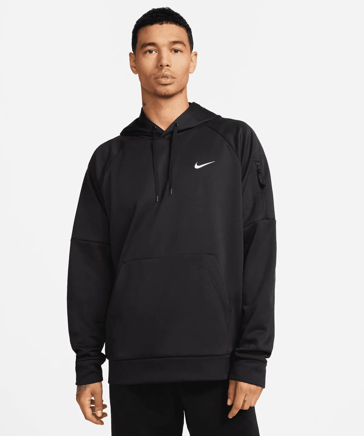 Nike mens pullover fitness hoodie | Black/Black/White