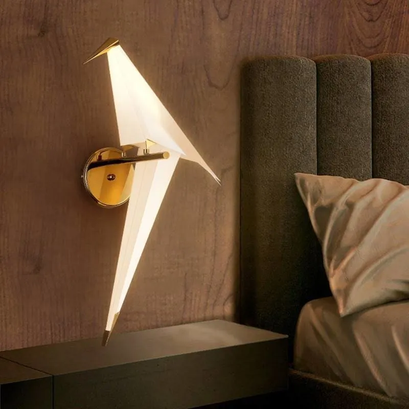 Origami Bird Designed Iron Wall Lamp