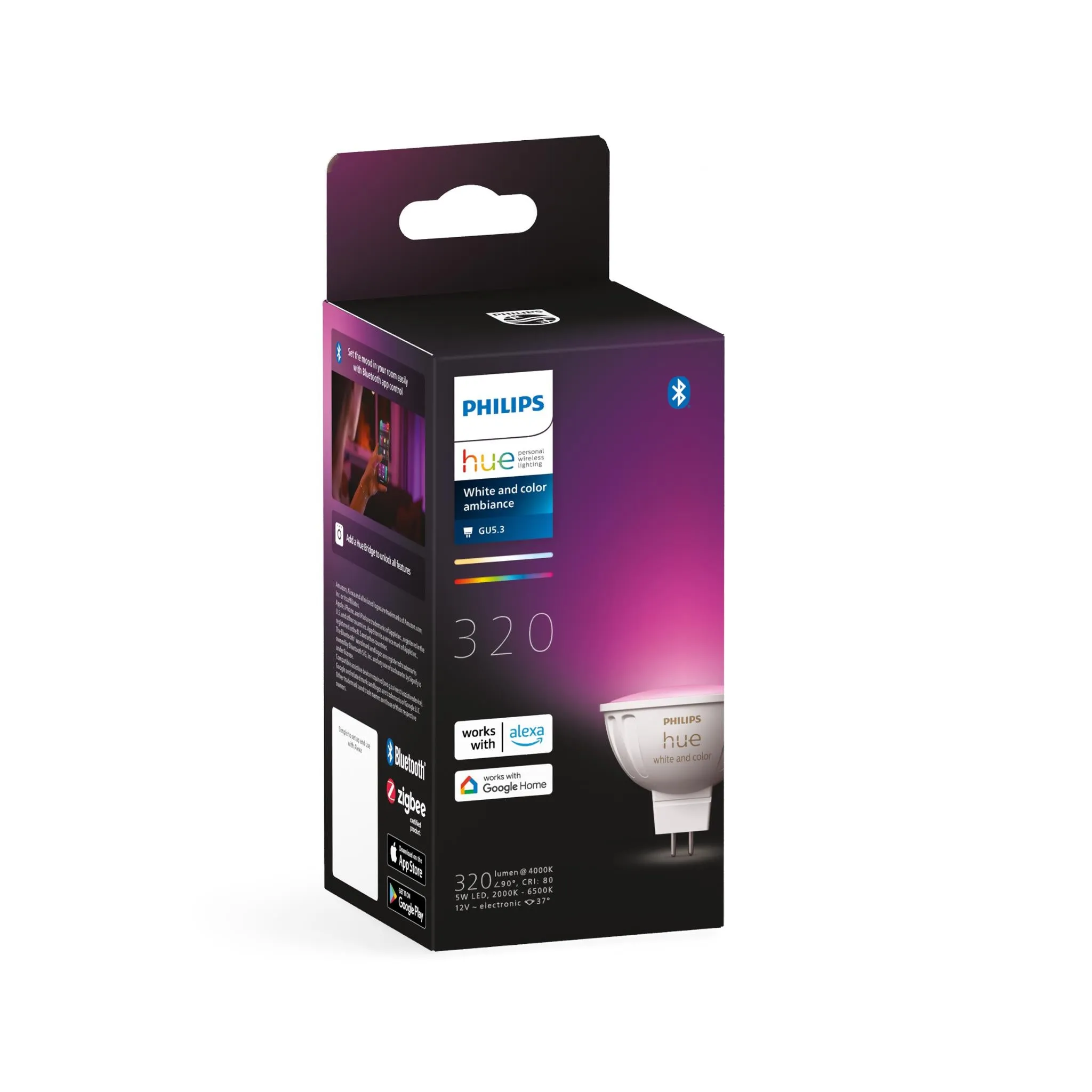 Philips Hue Colour Ambience MR16 Bluetooth Bulb