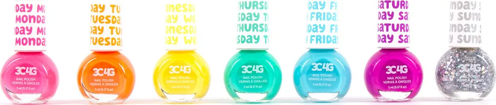 Rainbow Days of the Week Nail Polish