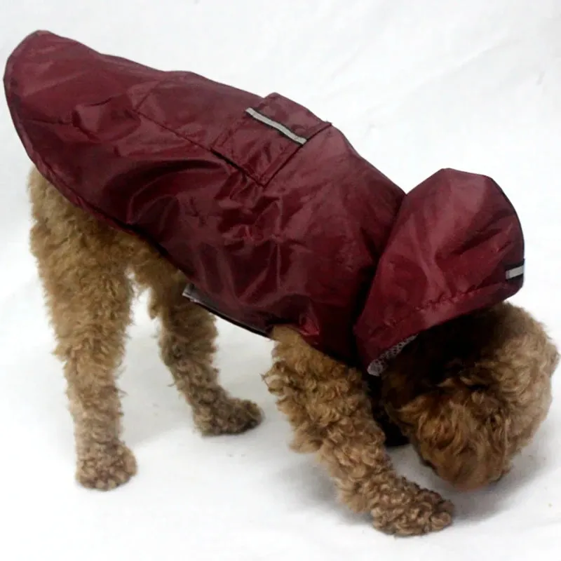 Reflective Waterproof Dog Raincoat with Hood for All Sizes