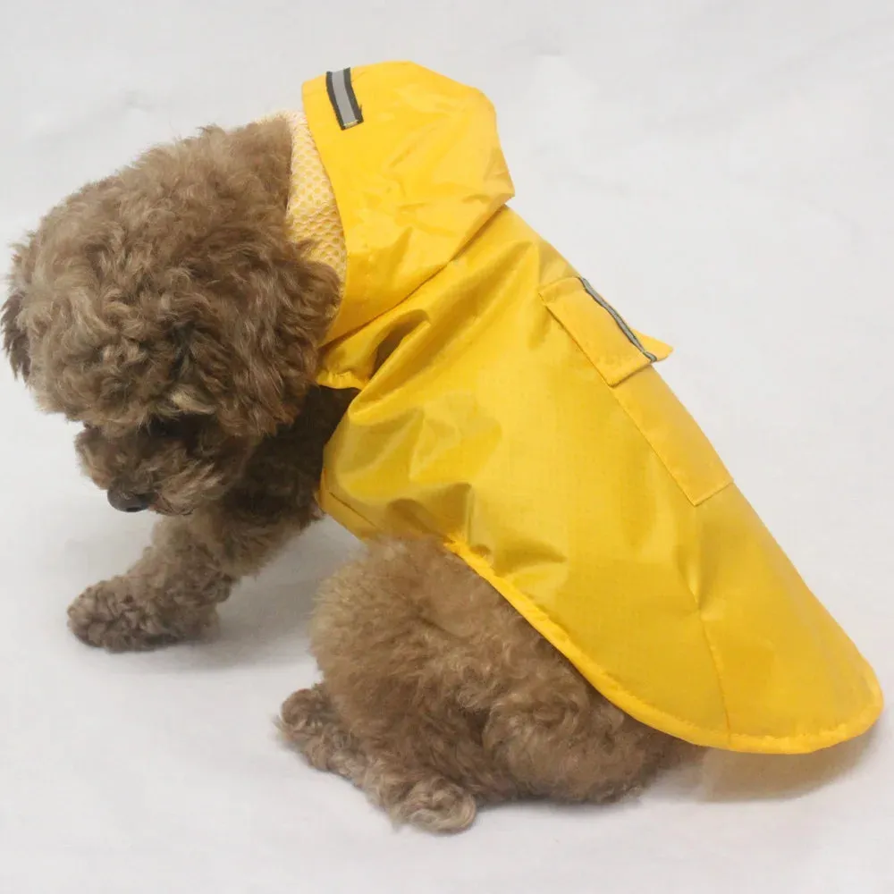 Reflective Waterproof Dog Raincoat with Hood for All Sizes