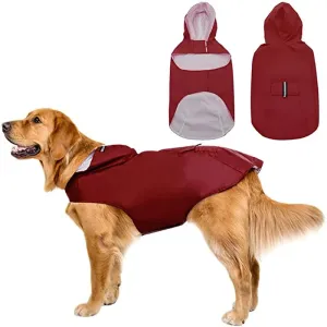 Reflective Waterproof Dog Raincoat with Hood for All Sizes