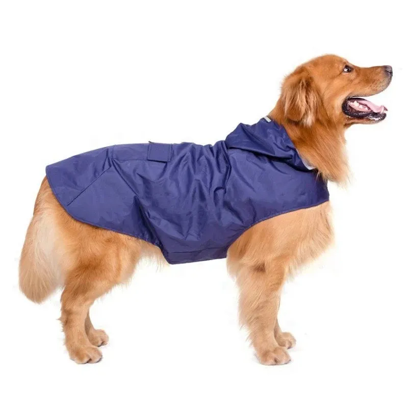 Reflective Waterproof Dog Raincoat with Hood for All Sizes