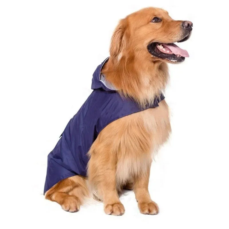 Reflective Waterproof Dog Raincoat with Hood for All Sizes