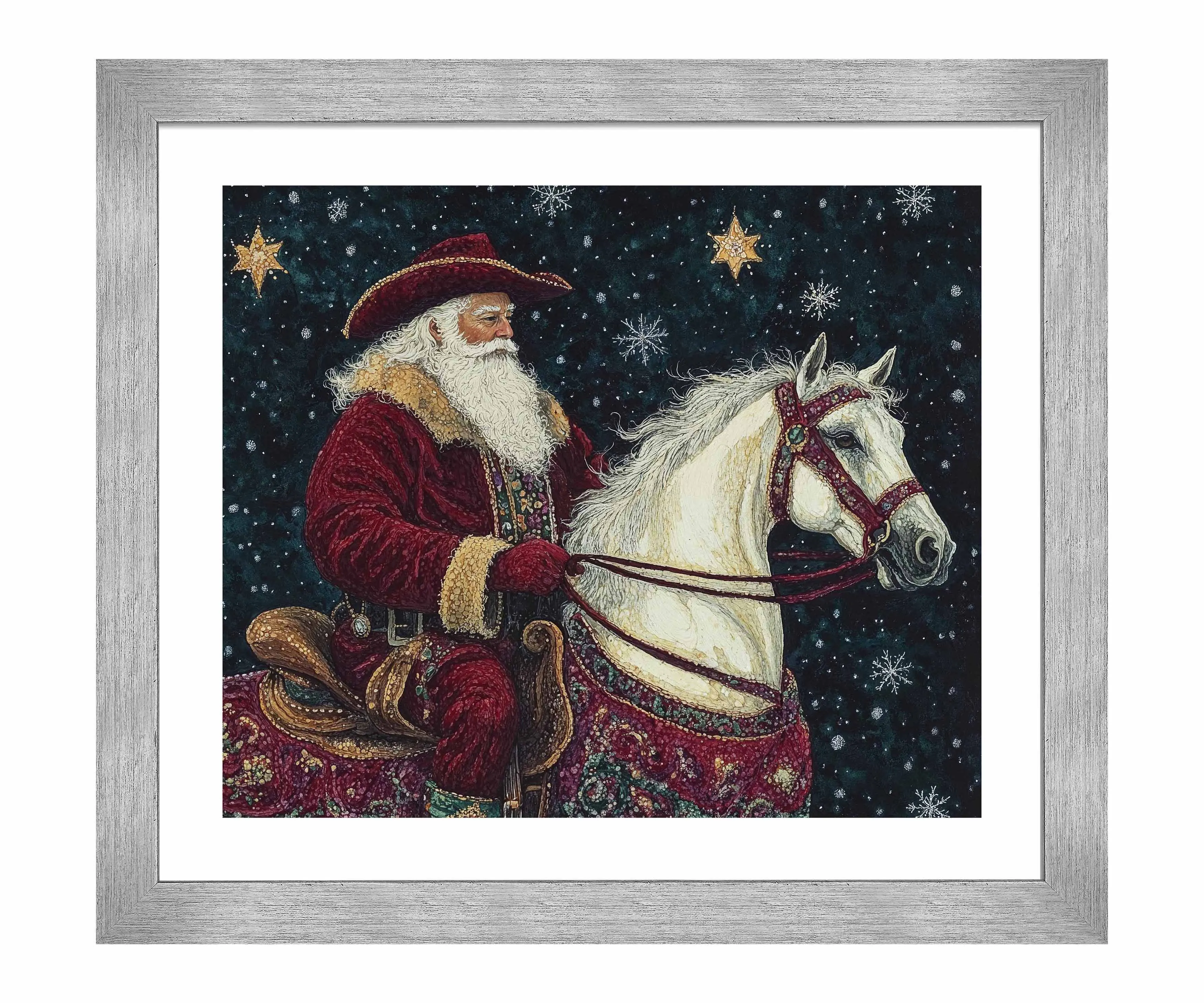 Saddle Up, St. Nick - Art Prints