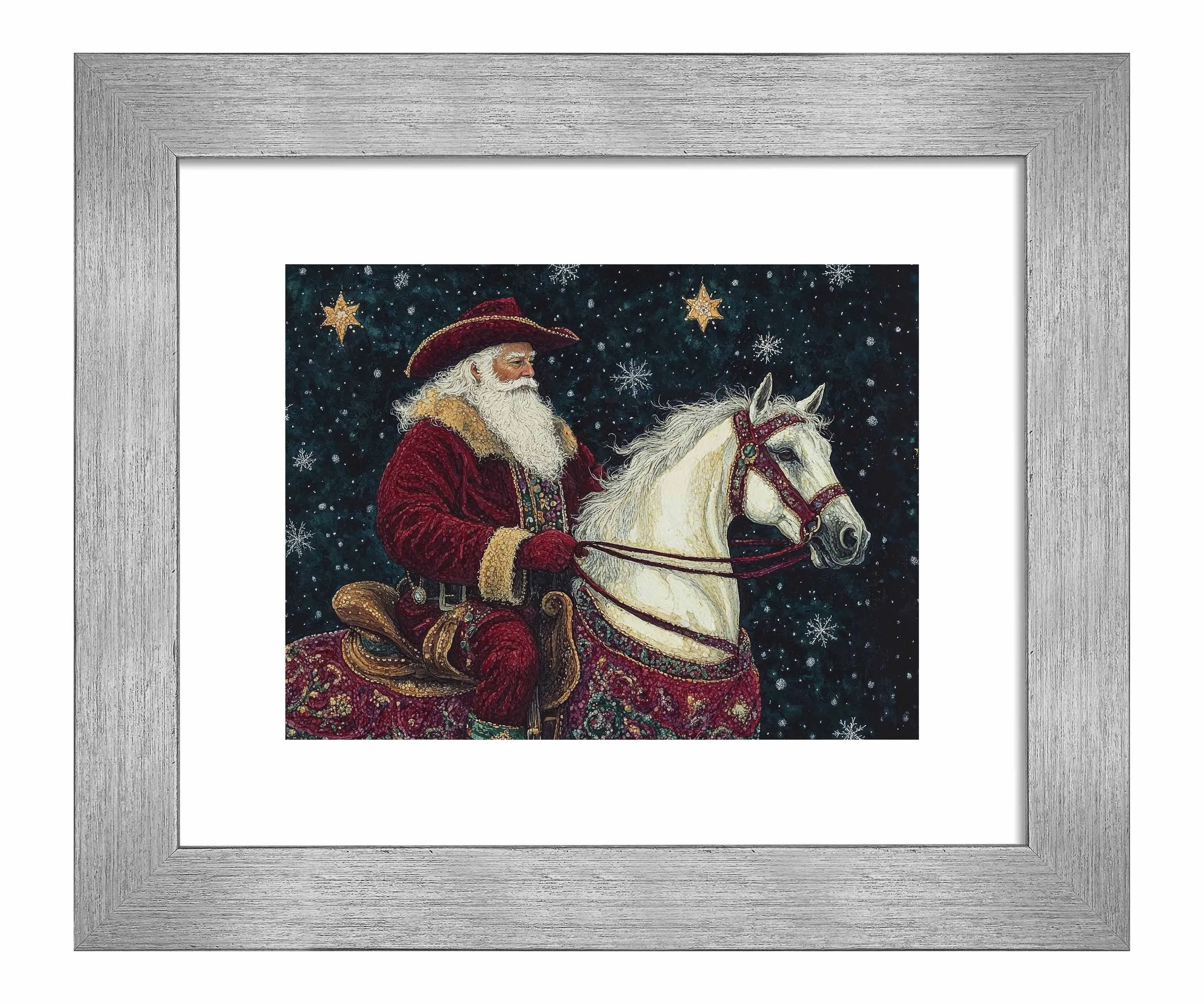 Saddle Up, St. Nick - Art Prints