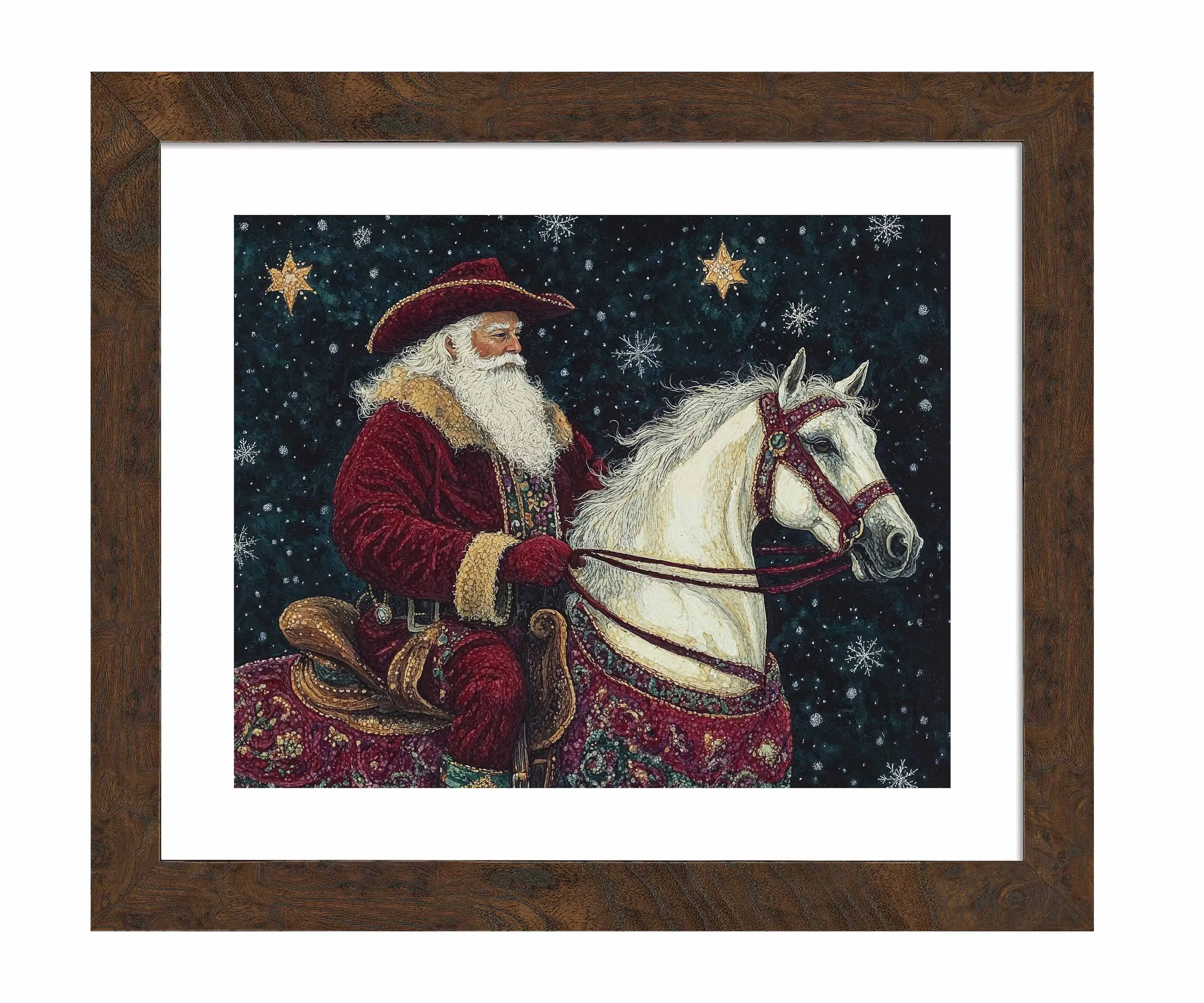 Saddle Up, St. Nick - Art Prints