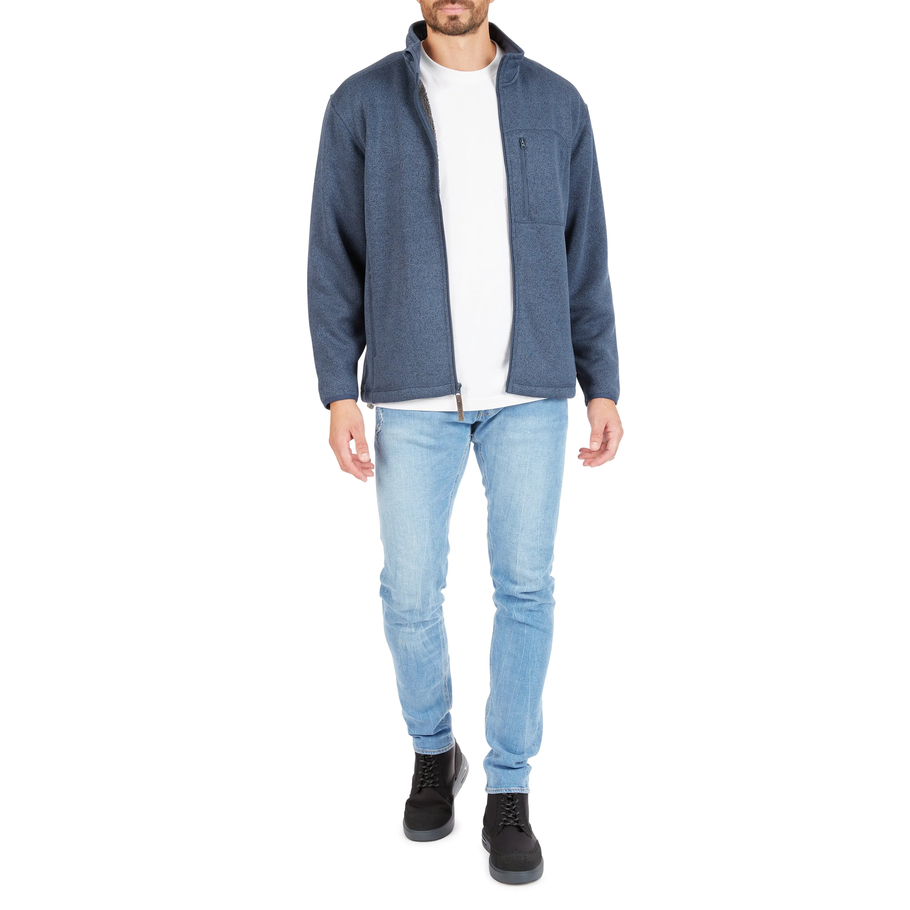 SHERPA-LINED SWEATER FLEECE FULL ZIP JACKET