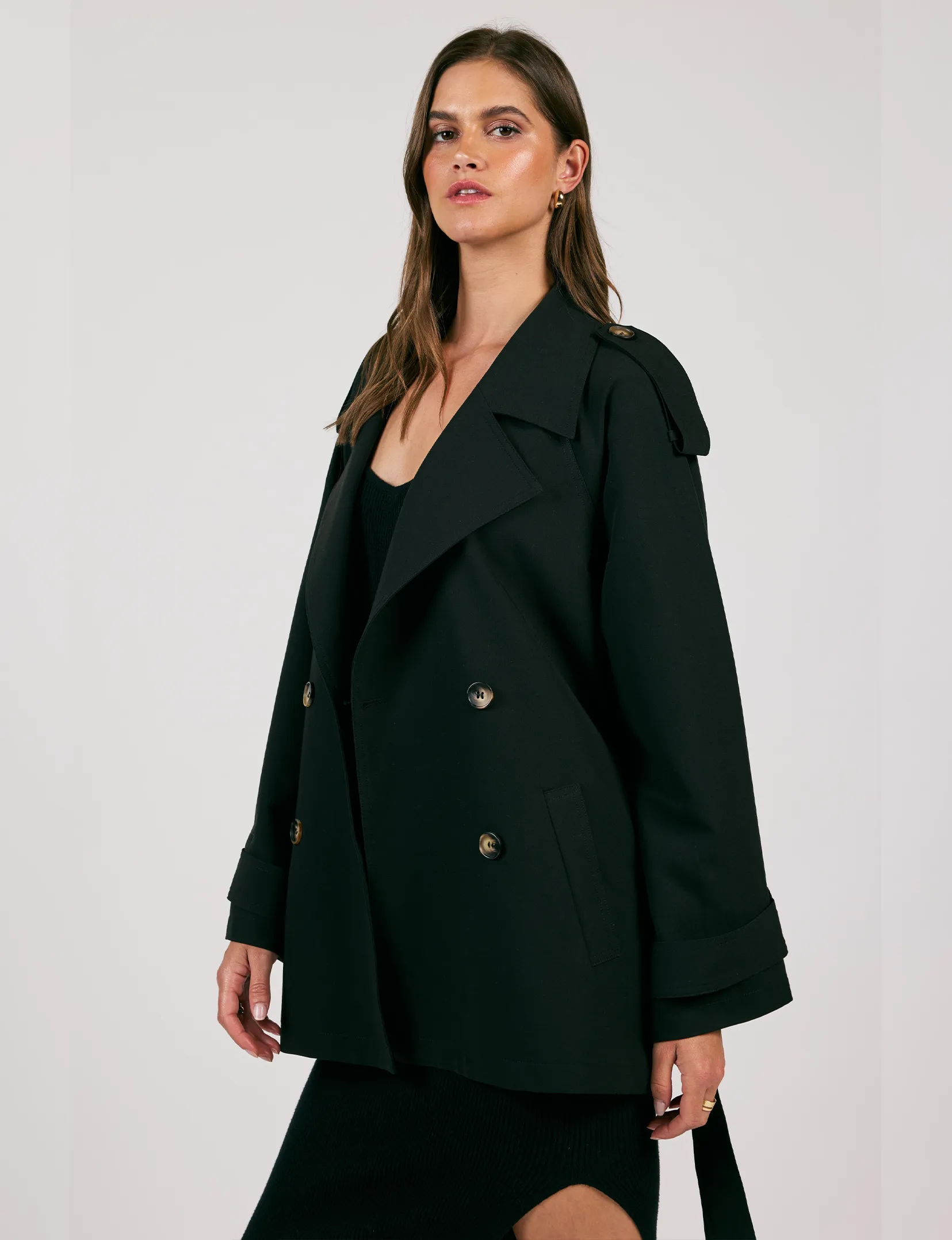 Strive For Trench Jacket, Black