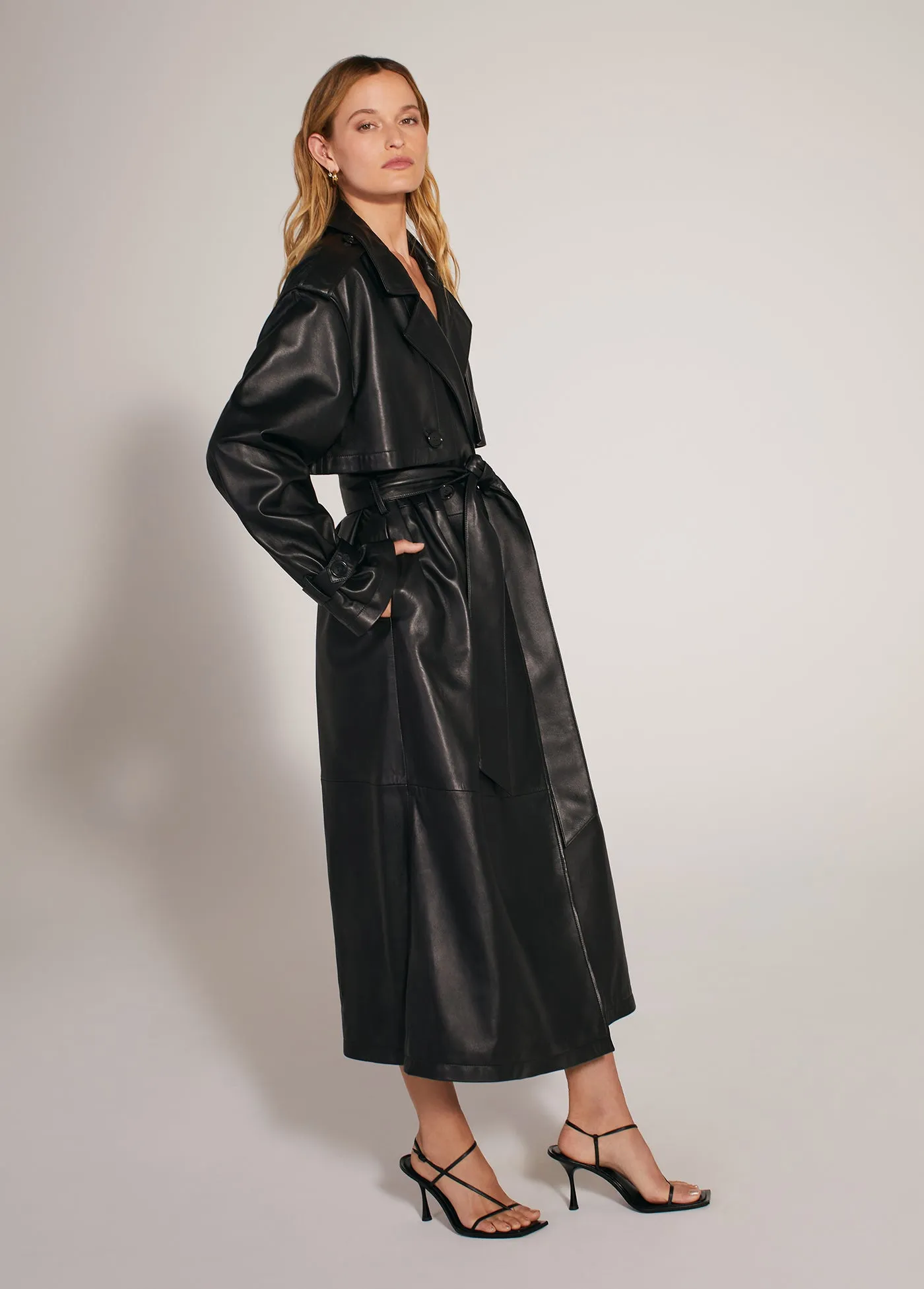 THE CHARLES LEATHER TRENCH