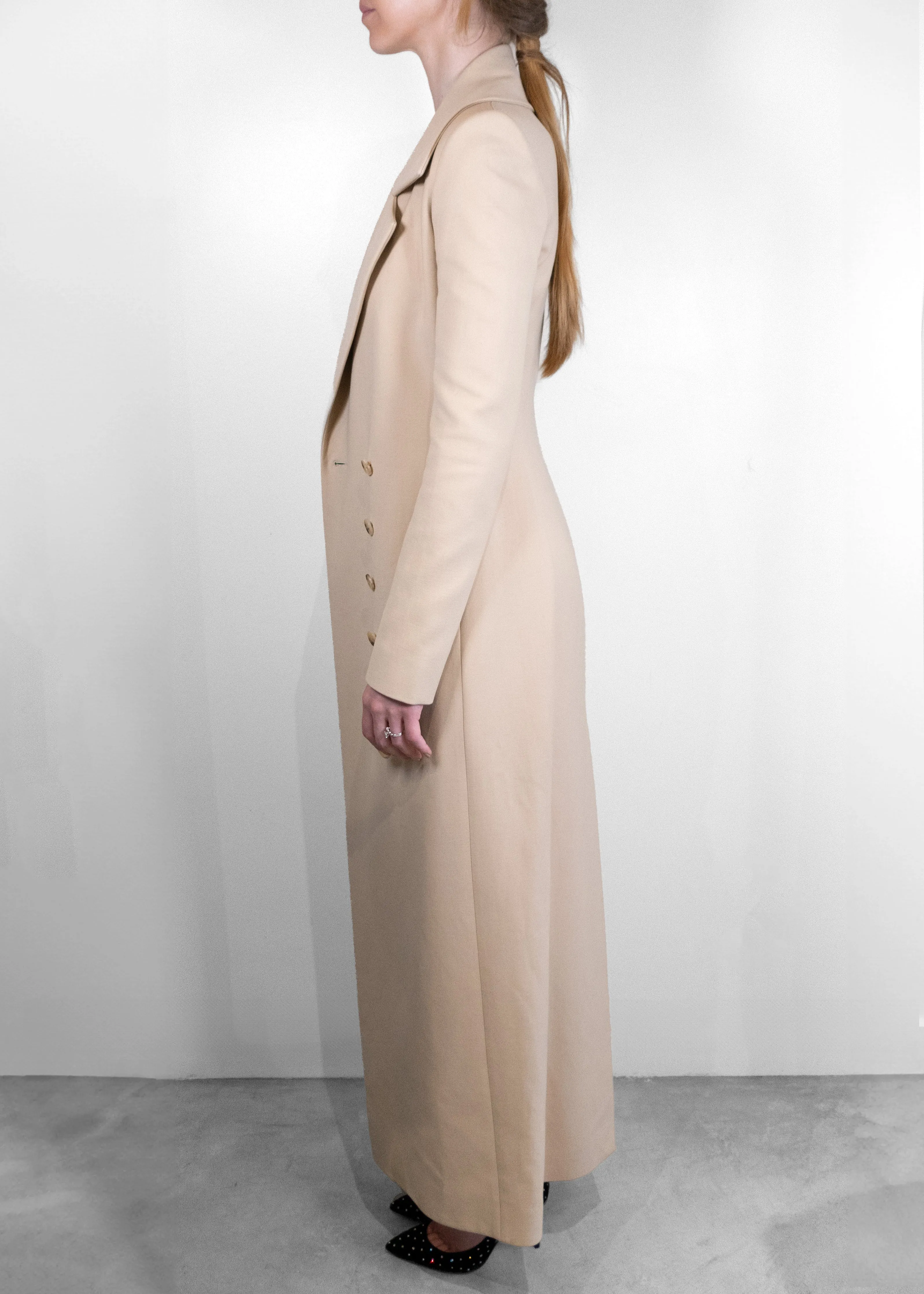 The Row Long Cream Trench Coat