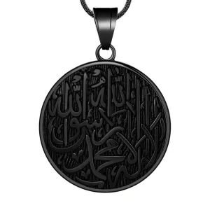 Tokyo Mart Men Islamic Necklace Pendant Arabic Muslim Allah Jewelry 316L Stainless Steel