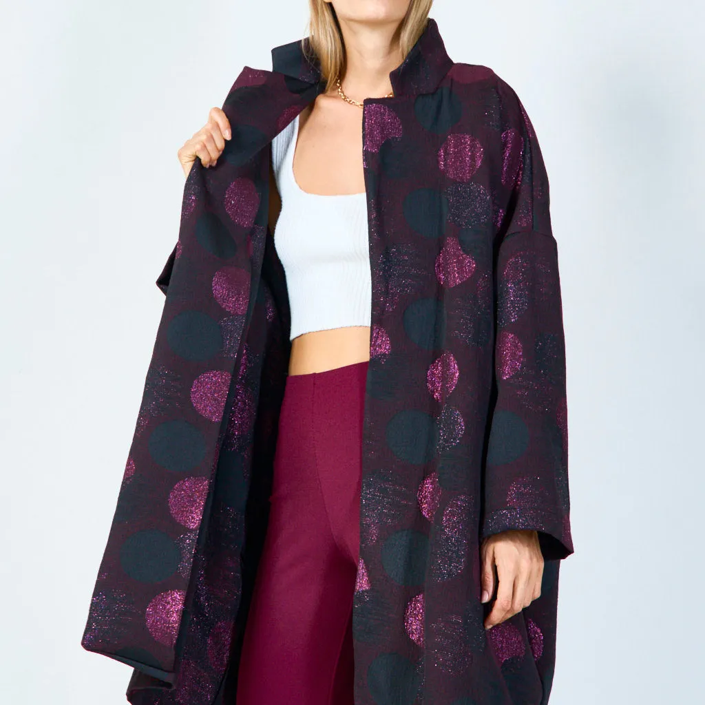 Trendy polka dot oversized coat wholesale