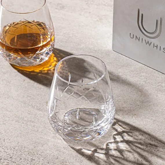 UniWhis Handmade Premium Whisky Glass Set, Handcrafted Whisky Glass with Wide Mouth, Thick Base, and Aroma-Enhancing Design