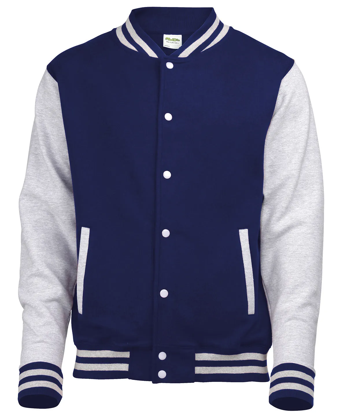 Varsity jacket | Oxford Navy/Heather Grey