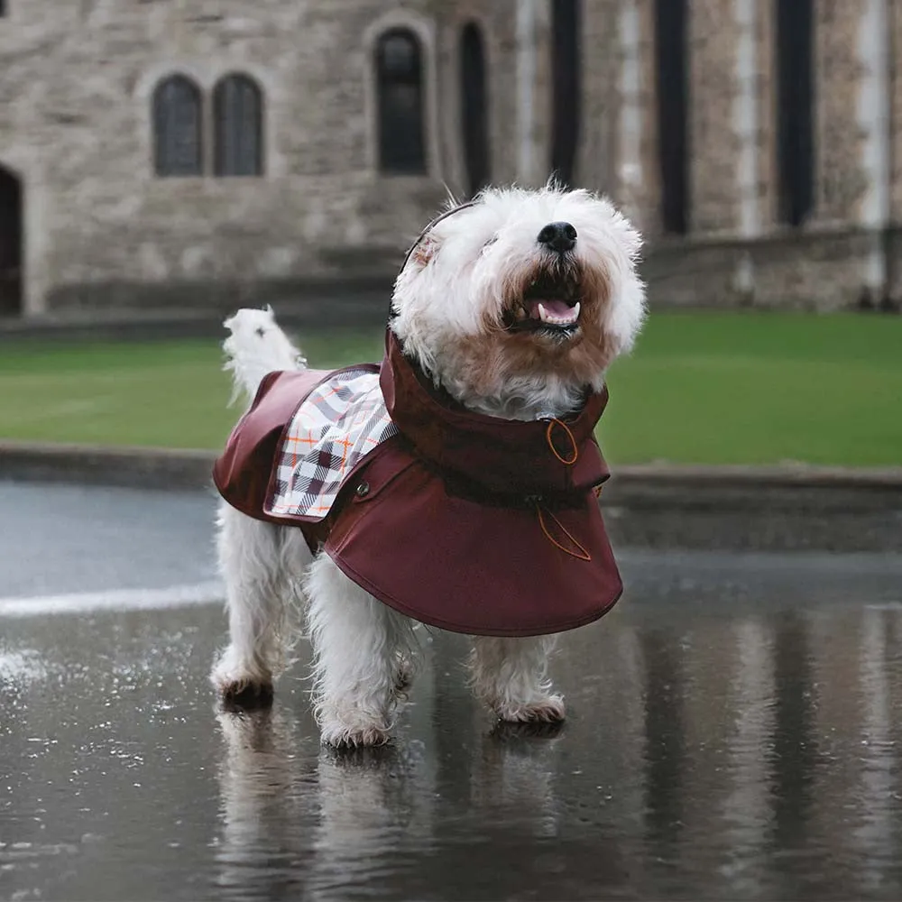 Waterproof Vintage Plaid Adjustable Dog Raincoat - All-Weather Protection