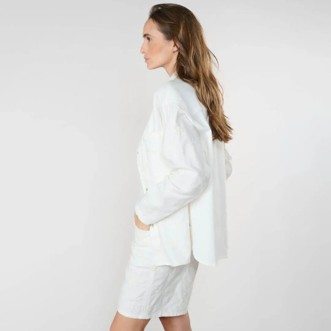 White Physost Embroidered Jacket