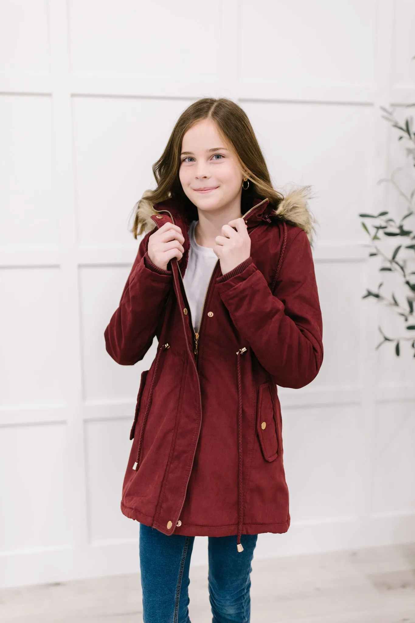 Winter Warm Coat in Wine