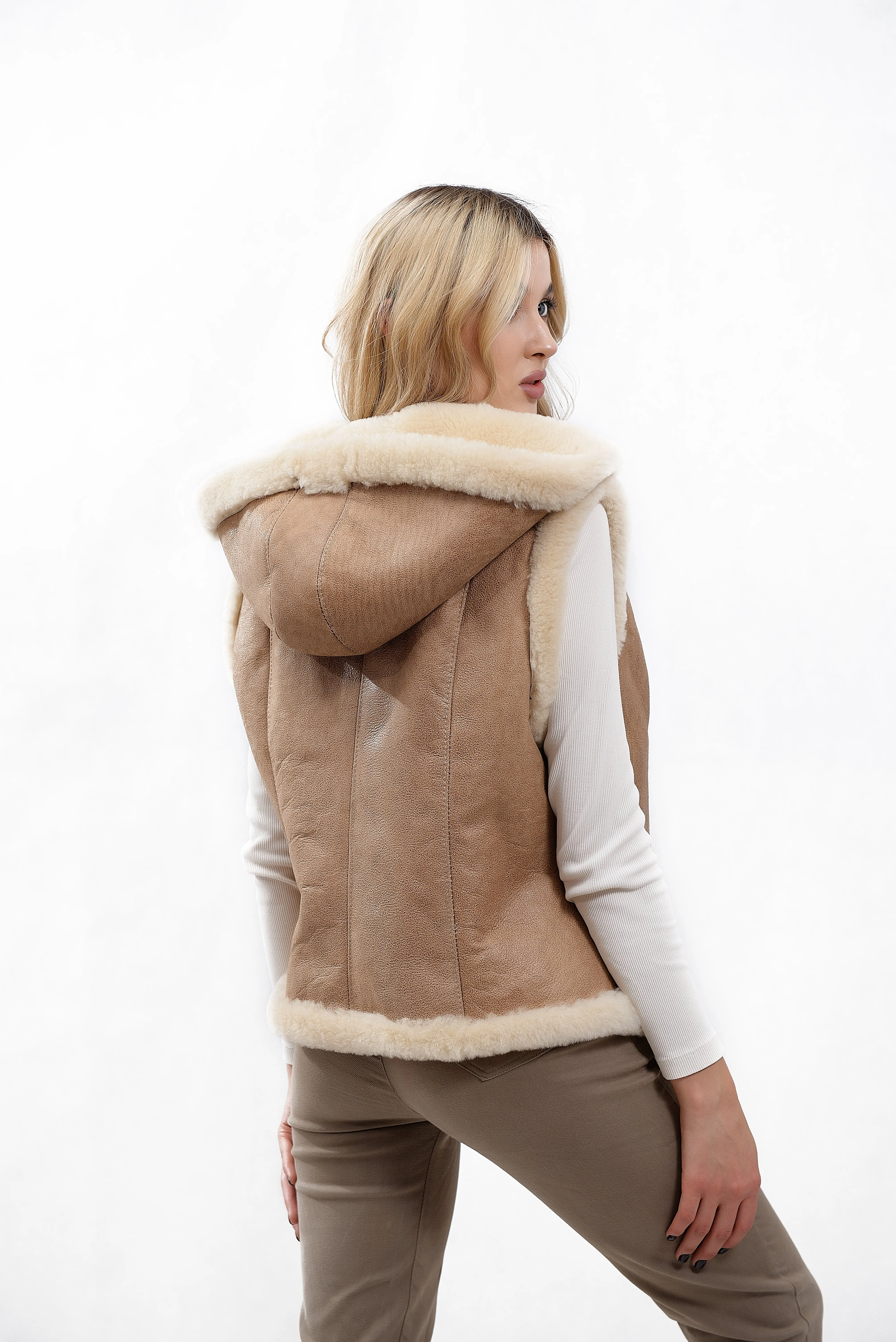 Women's Shearling Vest "Grace"