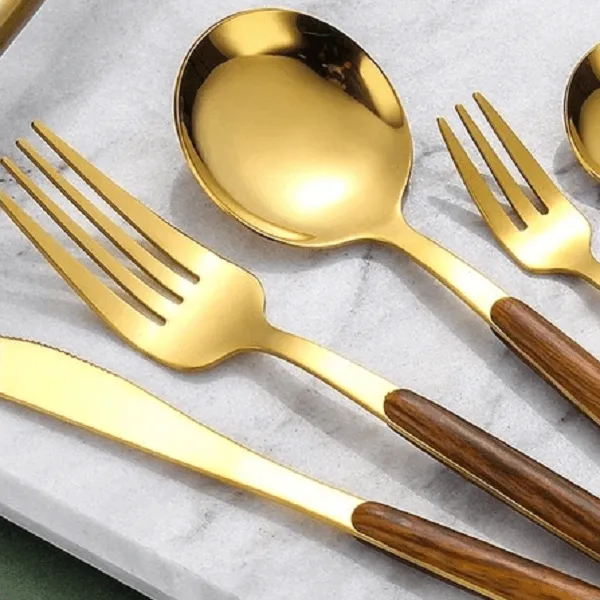 Wood Handle Cutlery Set