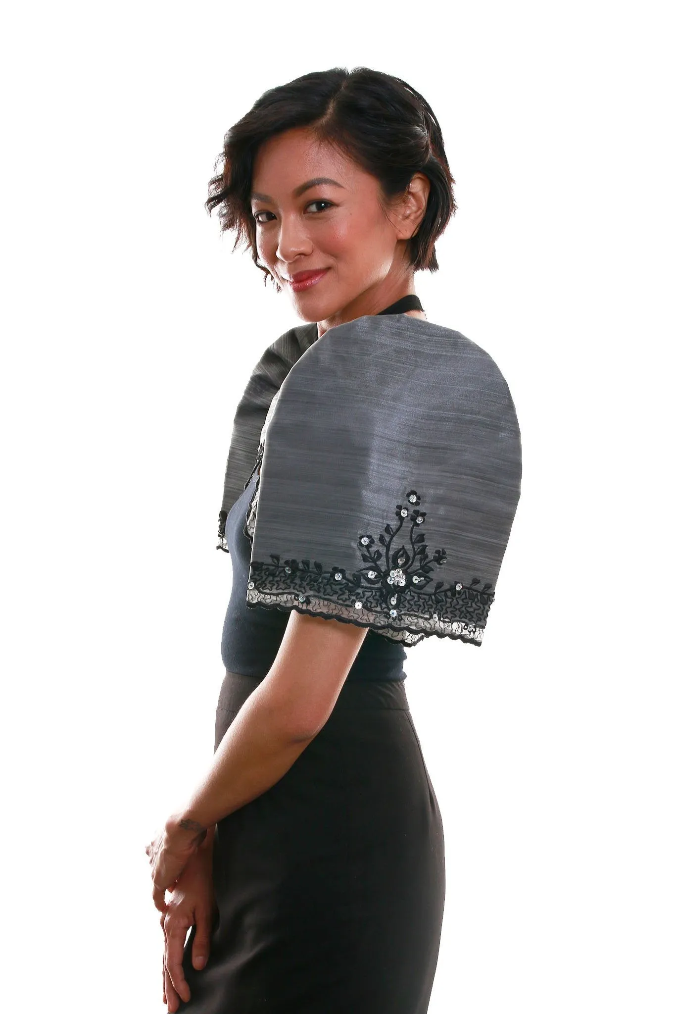 WR11 - Mestiza Bolero Dark Gray - Filipiniana