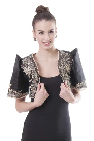 WR12 - Mestiza Bolero Black - Filipiniana