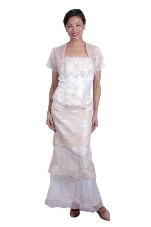 WS06 - MADE-TO-ORDER - Baro't Saya Bolero with Three-Layer Skirt - Filipiniana