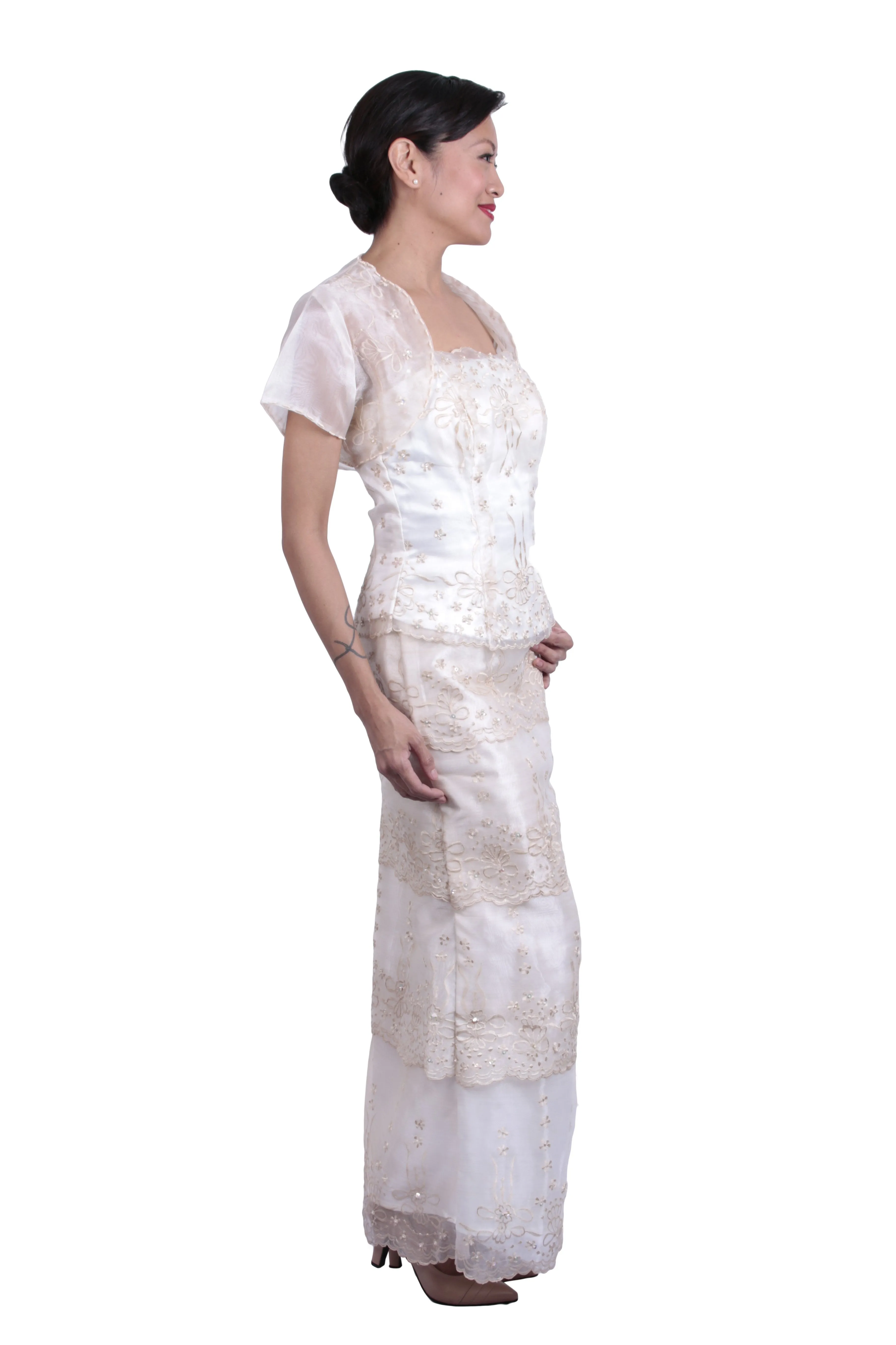 WS06 - MADE-TO-ORDER - Baro't Saya Bolero with Three-Layer Skirt - Filipiniana