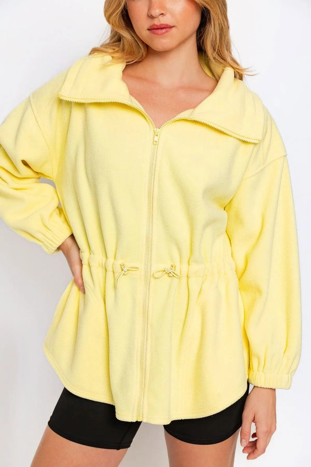 Yellow Lemon Hoodie Soft Fleece Jacket