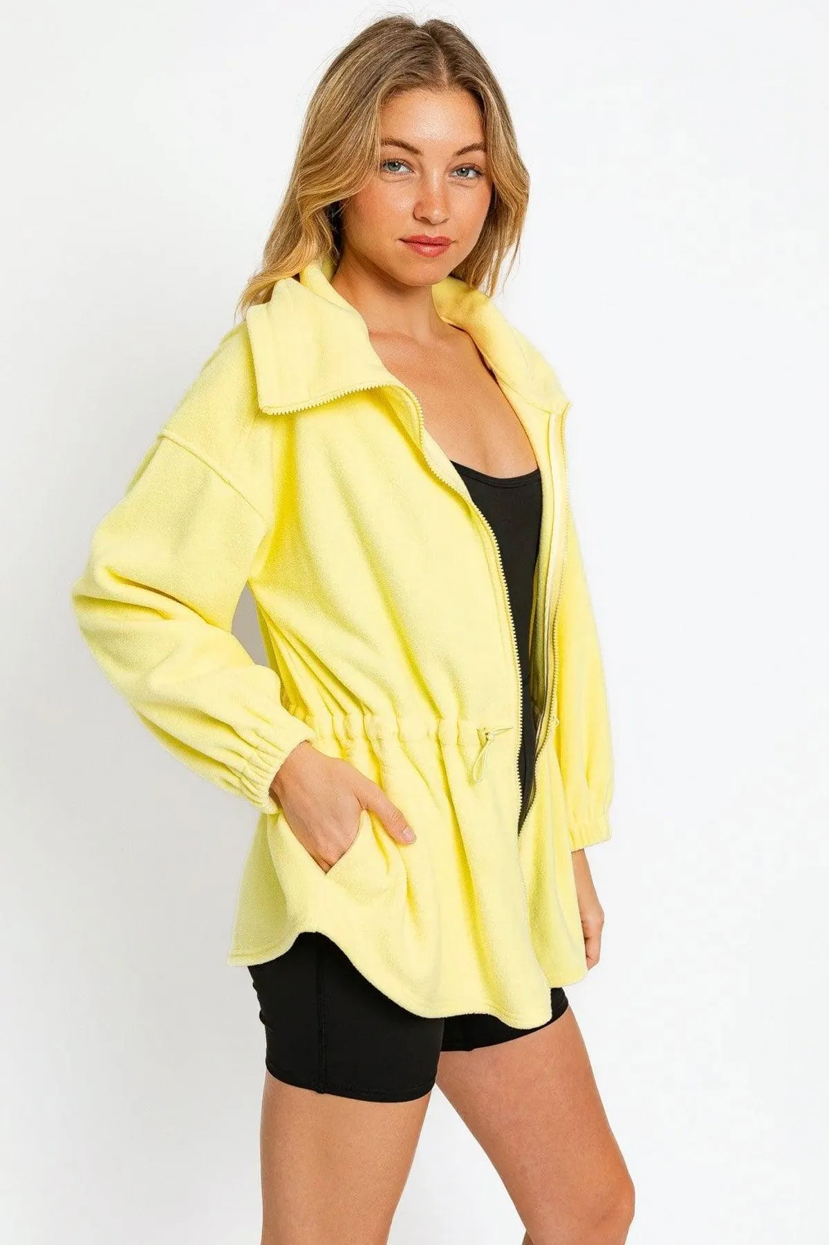 Yellow Lemon Hoodie Soft Fleece Jacket